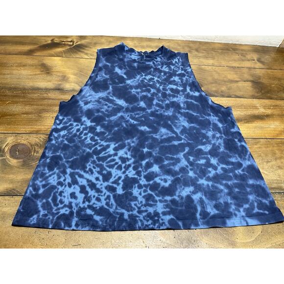 Lululemon All Yours Tank Top Marmoleado Tie Dye Blue Size 10 Muscle Tank - Picture 1 of 8